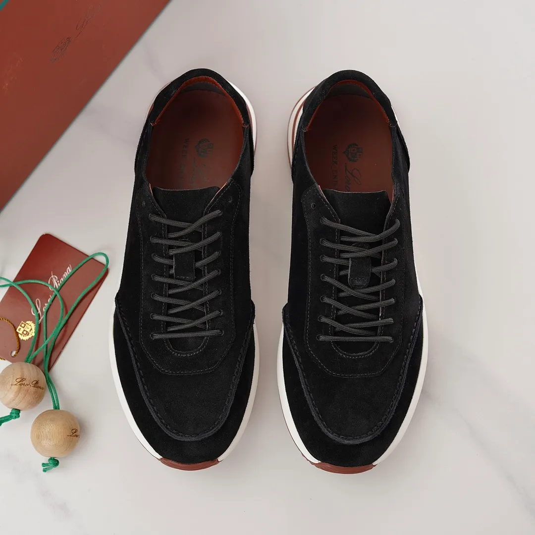 Factory price: 480💰 loro men's shoes💰iana/L men's shoes💰 Size: 38-45, customized 45 non-returnable Materials: The upper is made of elastic cloth for routing. Anti-fleece fabric is wrapped on the front and back to ensure stability. The back is equipped with a cushion to improve wearing comfort. Breathable mesh shoes. Elastic cloth inner𥚃 latex mesh insole. Sole I Men's Shoes💰Foam Combination T Men's Shoes💰U Outsole